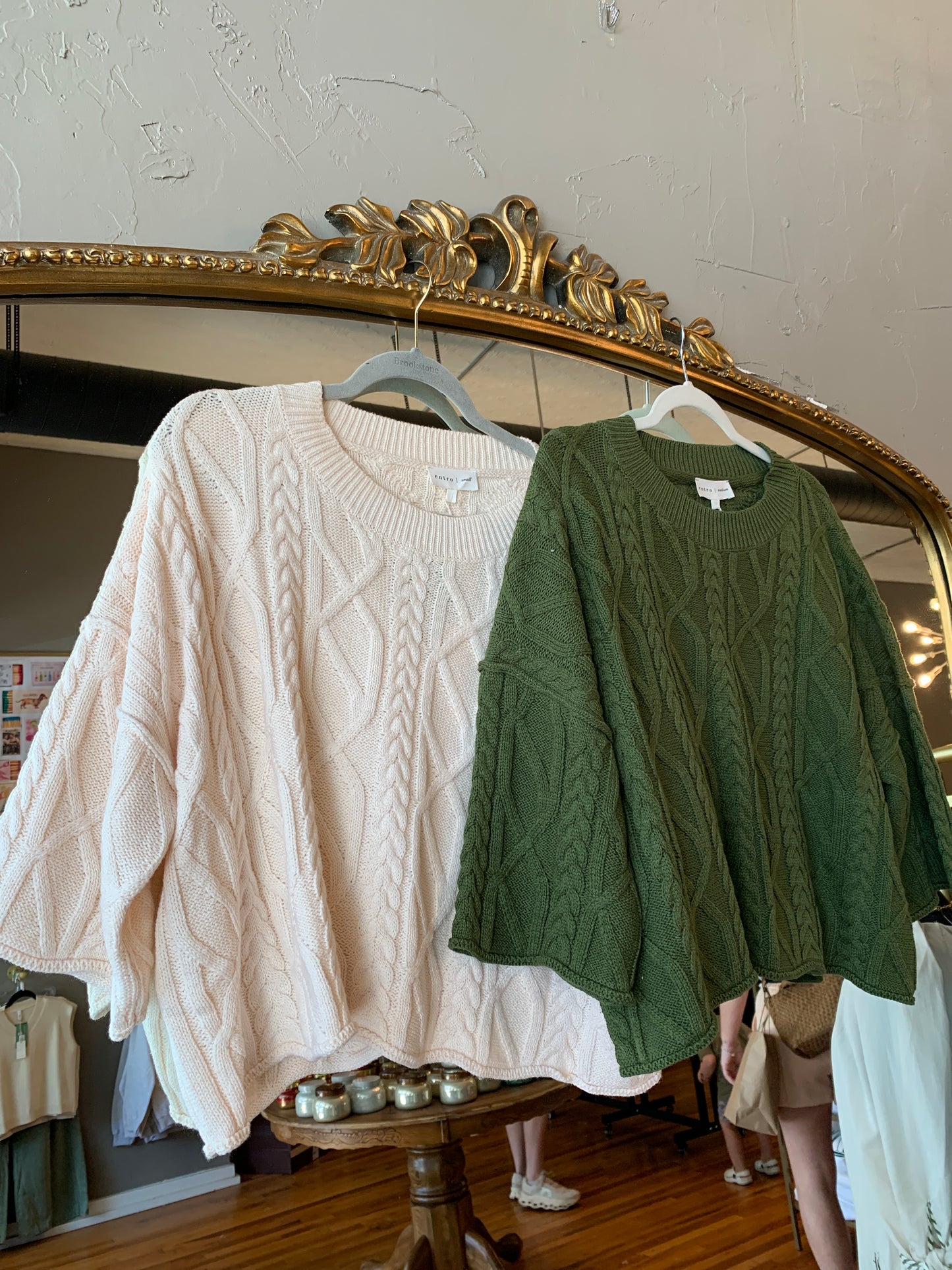 Short Sleeve Cable Sweater