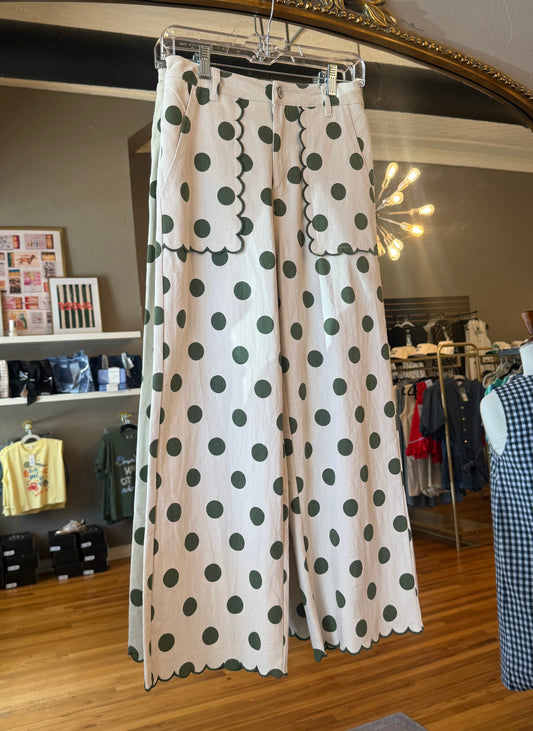 Olive Dot Pants