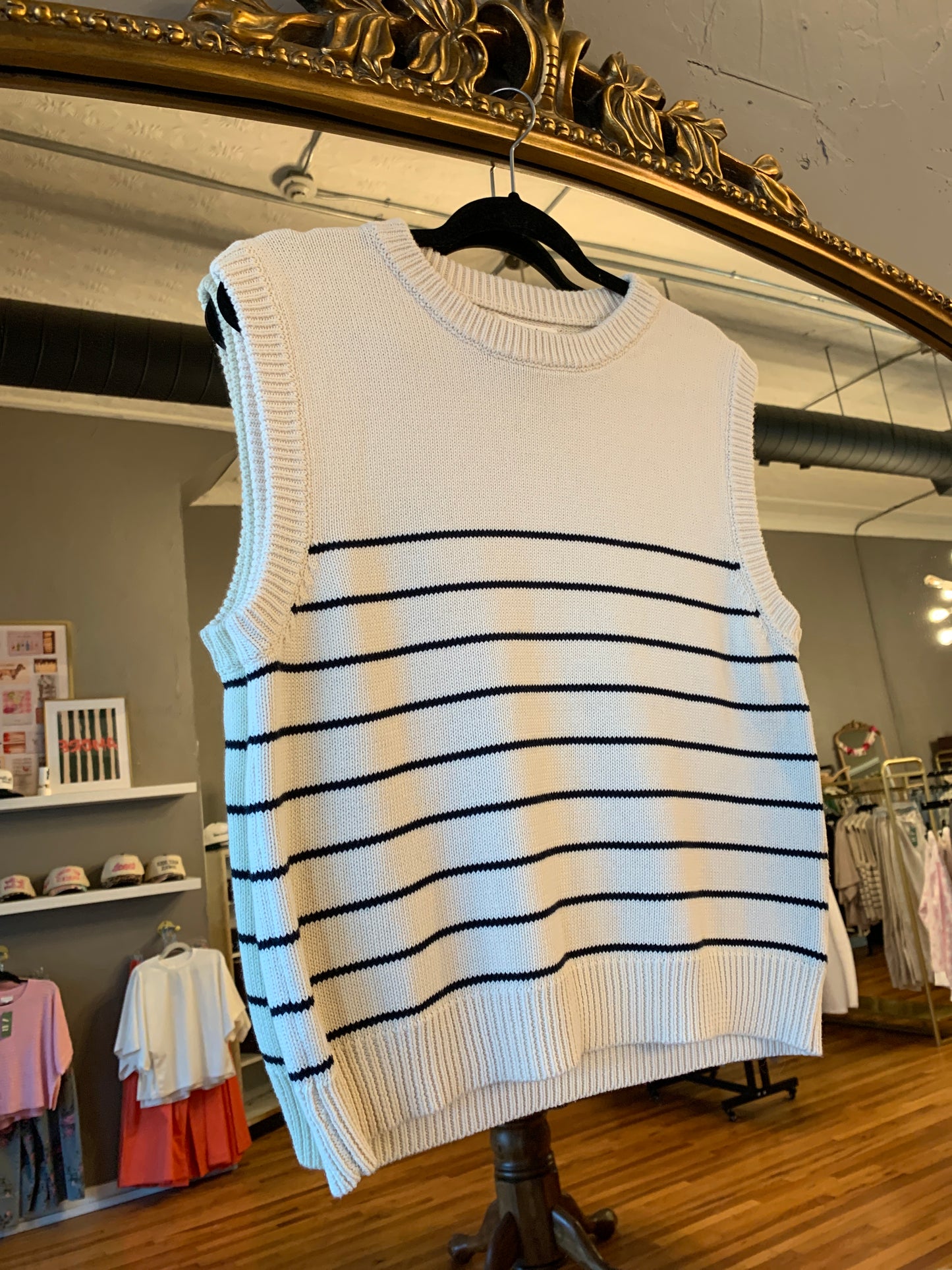 Striped Muscle Tank Sweater