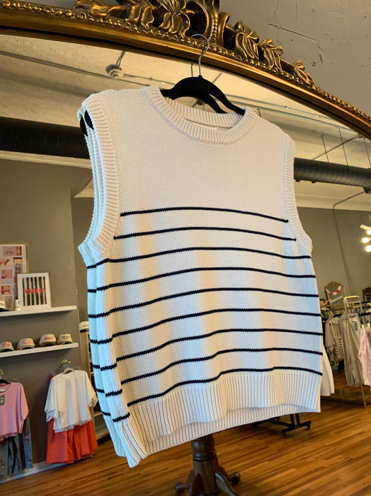 Striped Muscle Tank Sweater