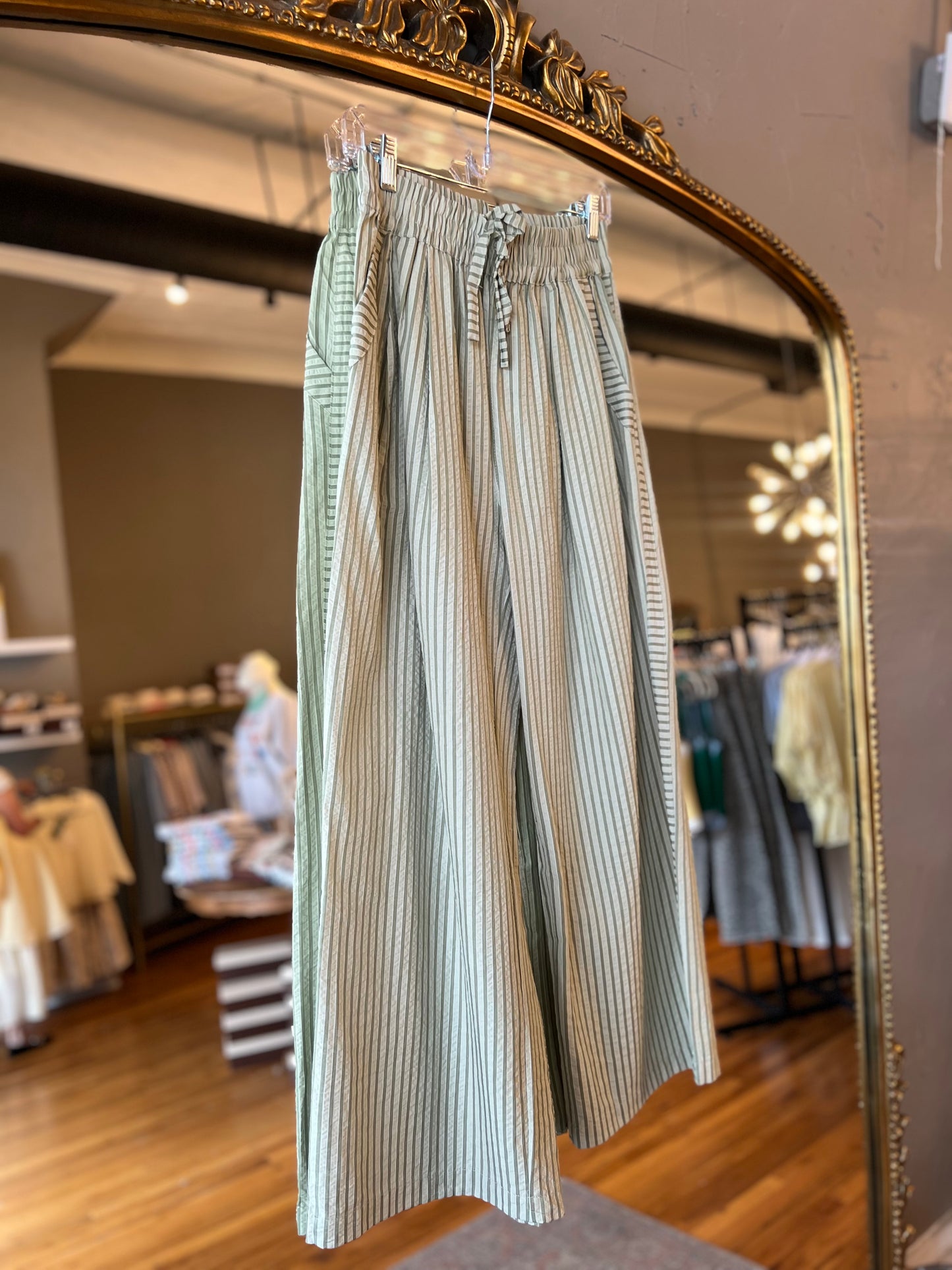 Olive Stripe Pants