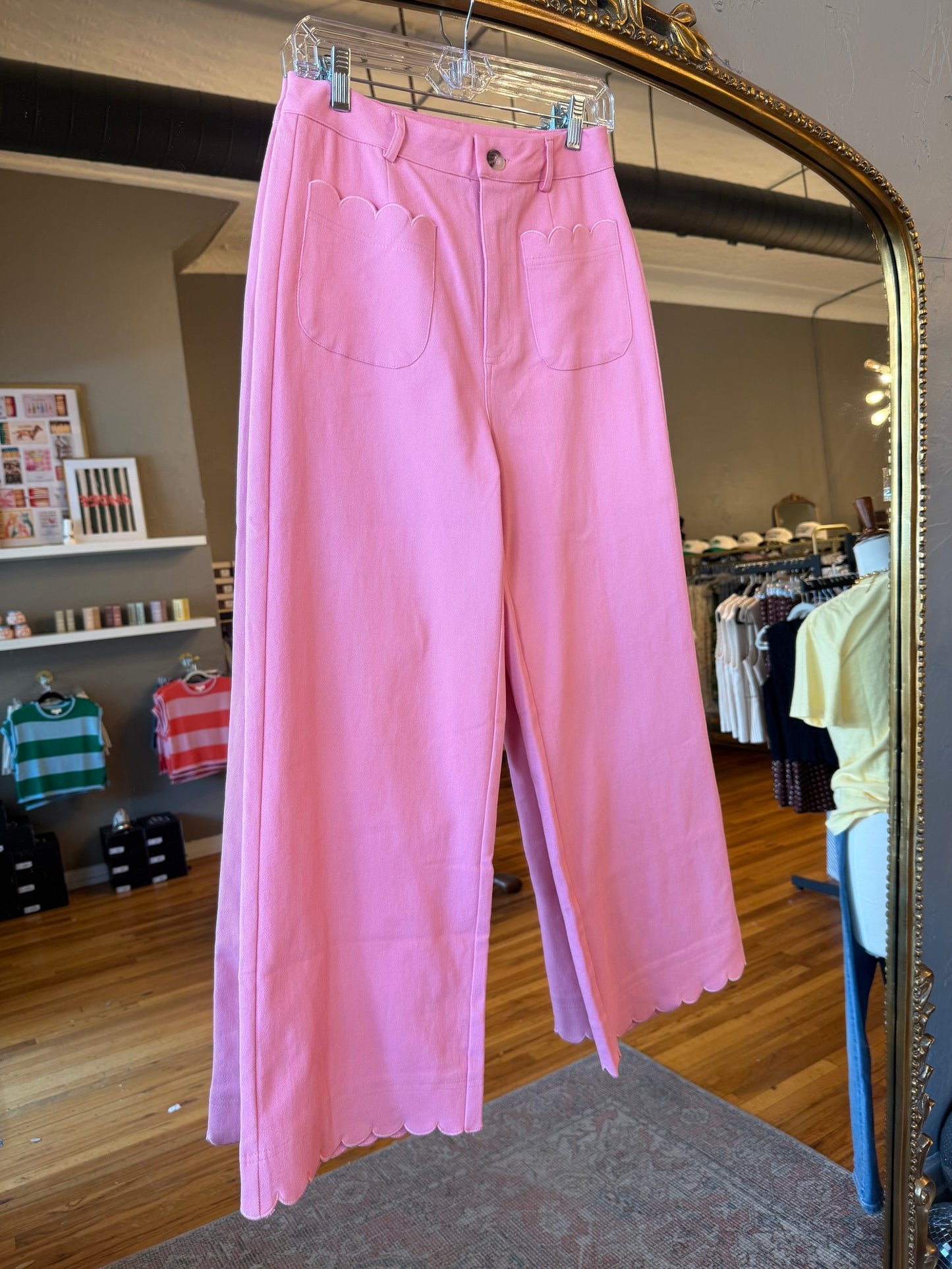Pink Scallop Pants