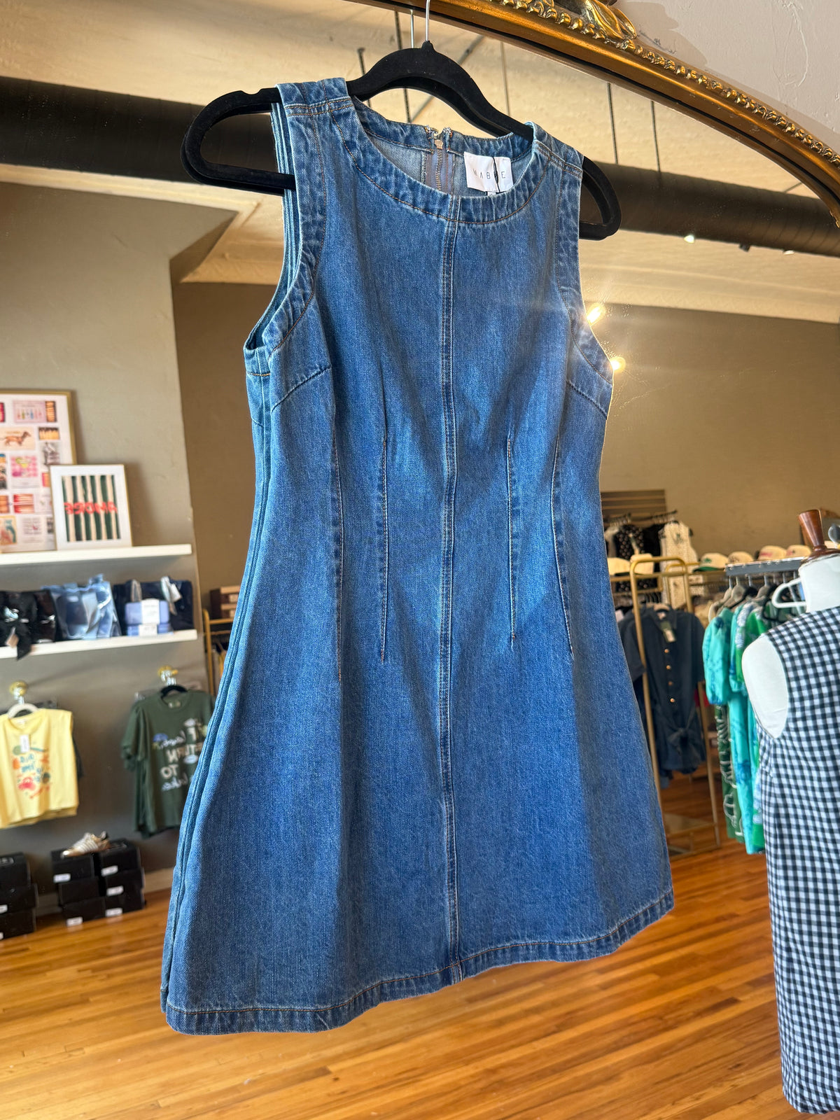 Sleeveless Denim Mini