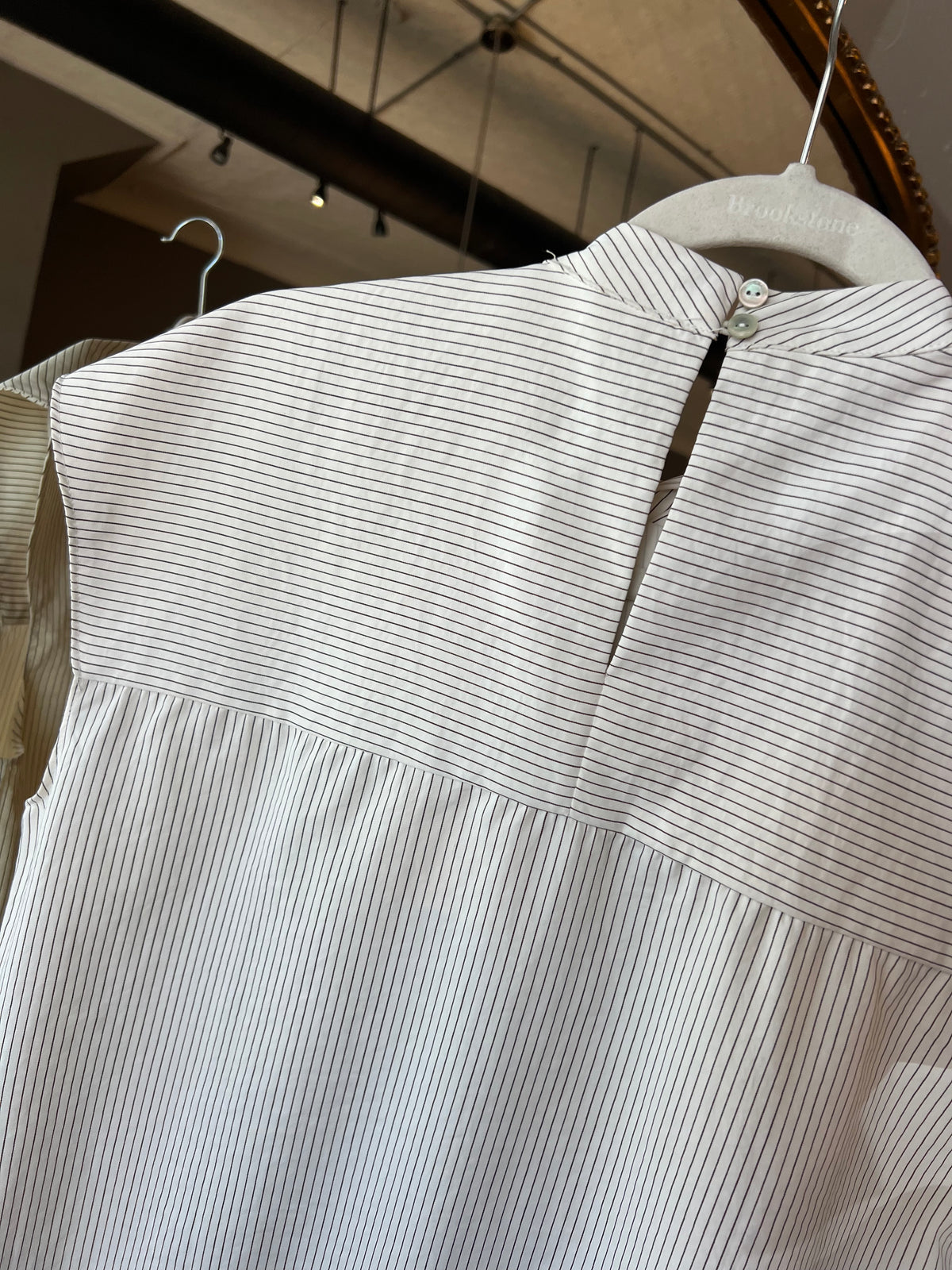 Cream Tie Neck Blouse