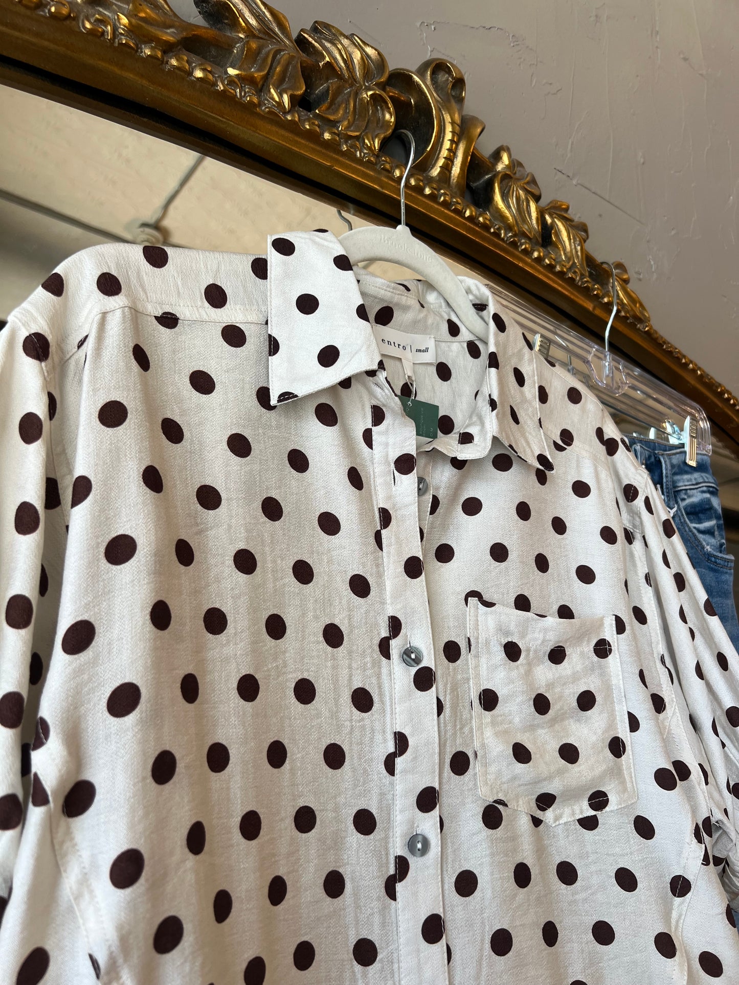Dot Dot Ruffle Top