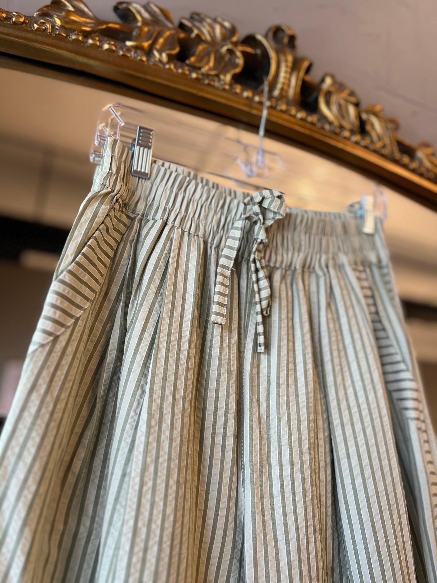 Olive Stripe Pants