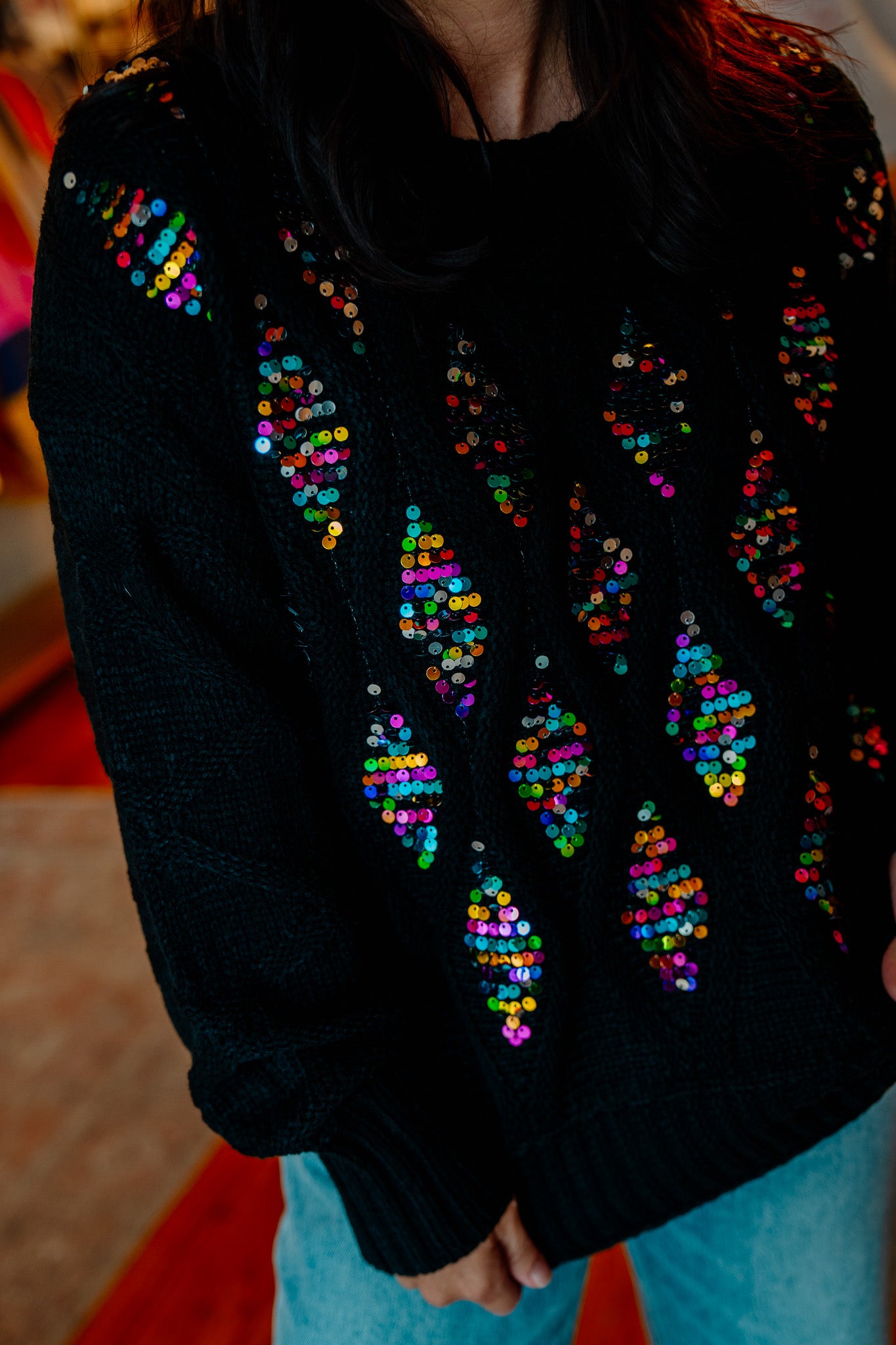Sequin Embellish Sweater