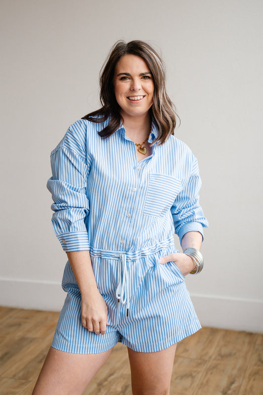 Pin Striped Romper