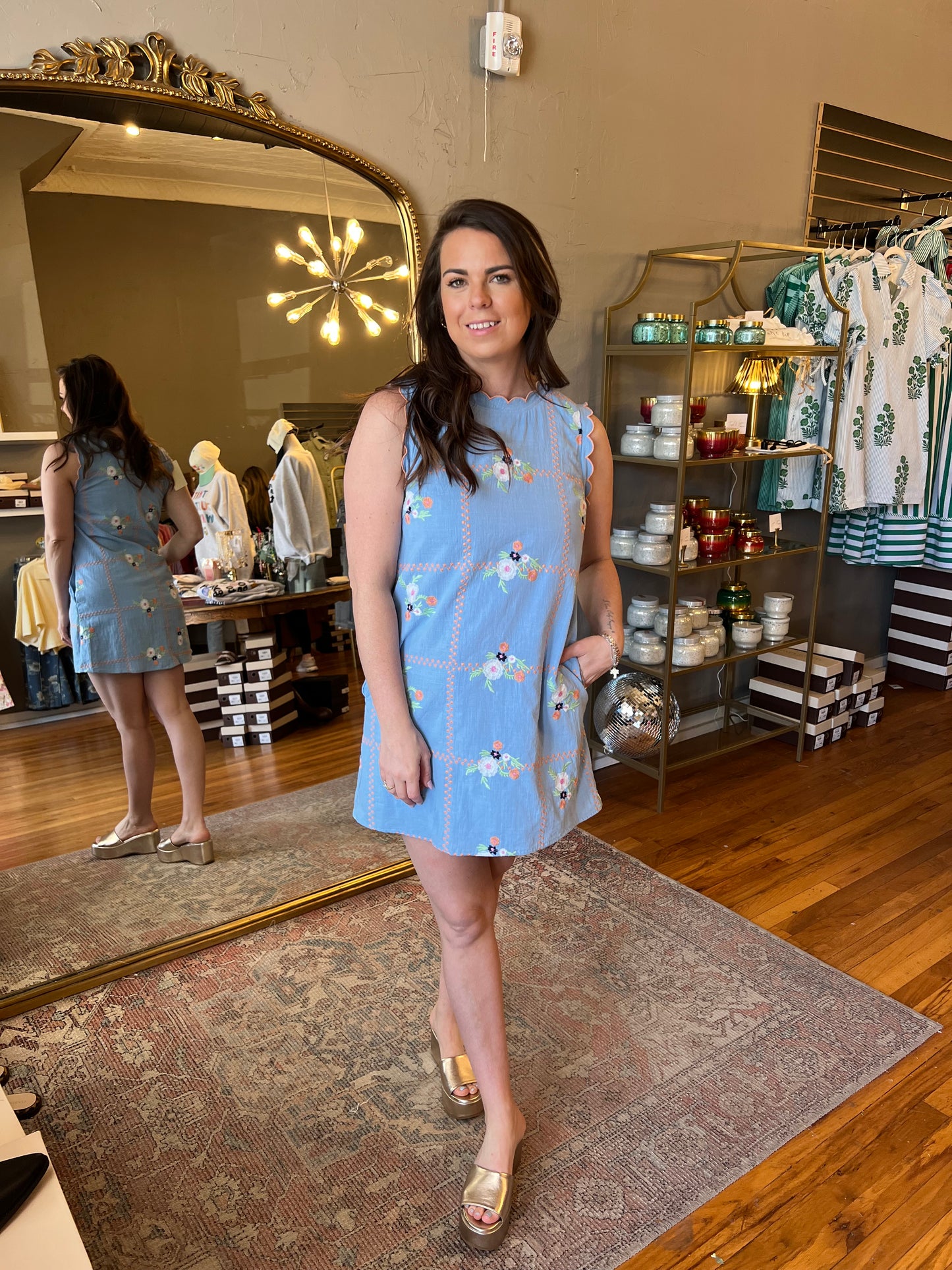 Chambray Bloom Dress