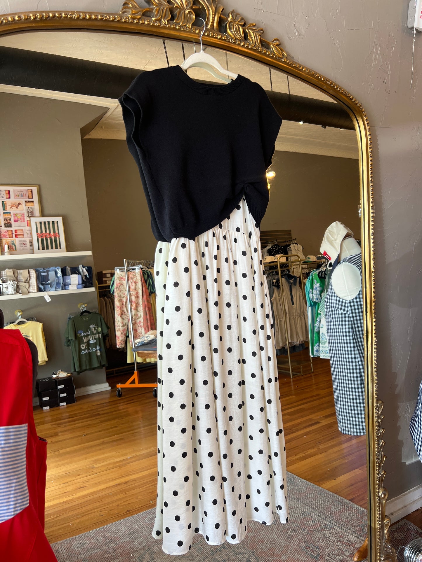 Black Dot Layer Dress