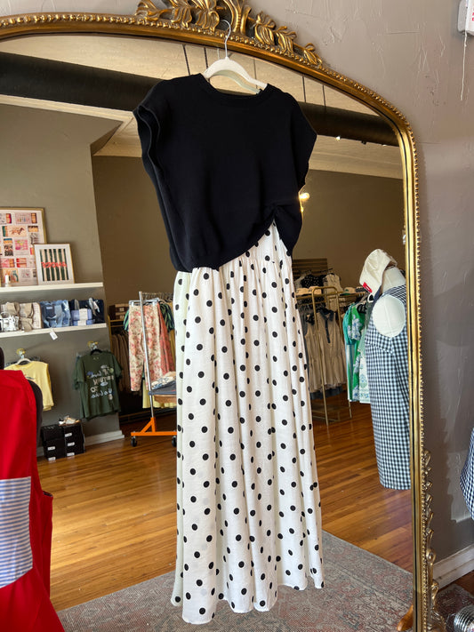 Black Dot Layer Dress