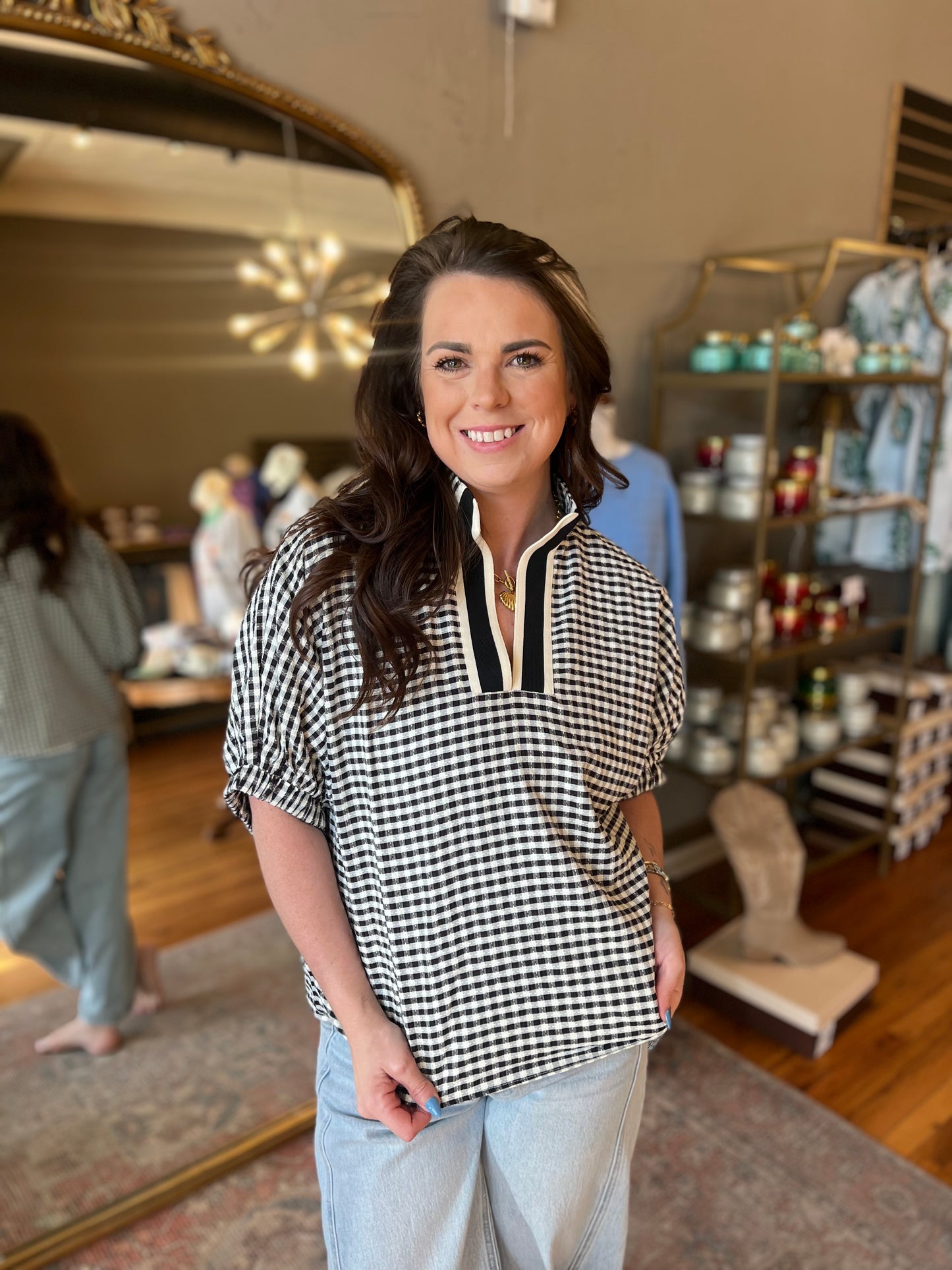 Giddy Gingham Top
