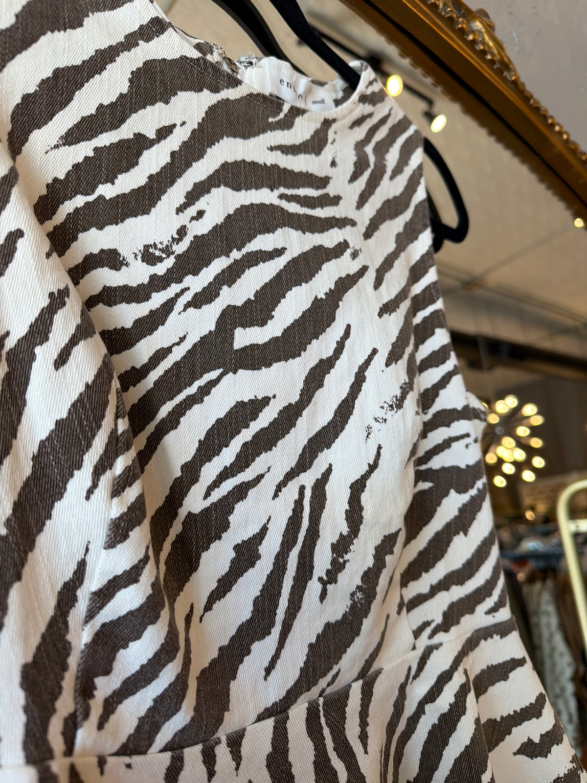 Wild Mocha Peplum Top