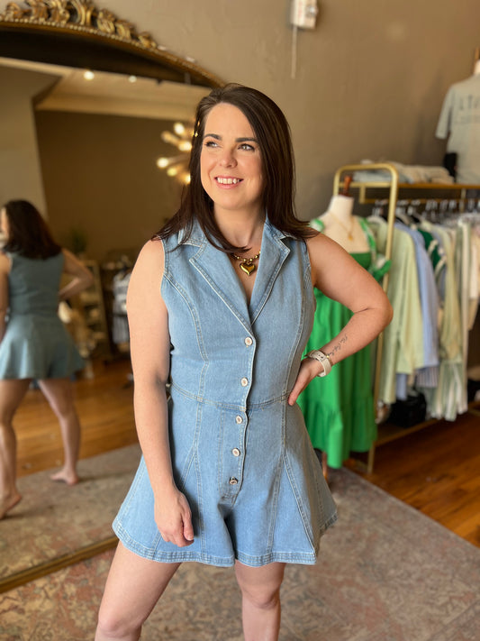 Charmed Denim Romper