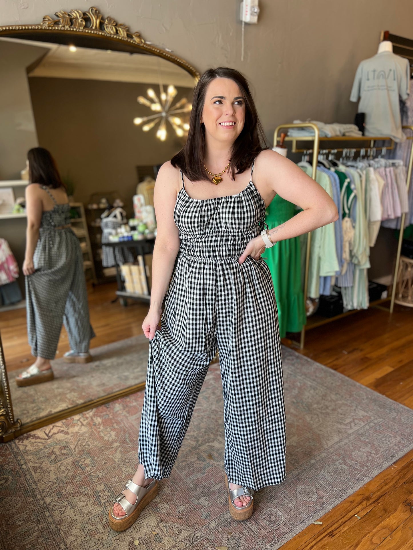 Giving Gingham Jumpsuit