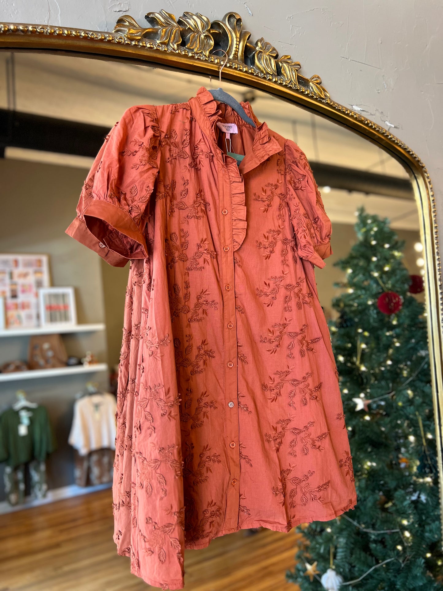 Caramel Emboss Dress