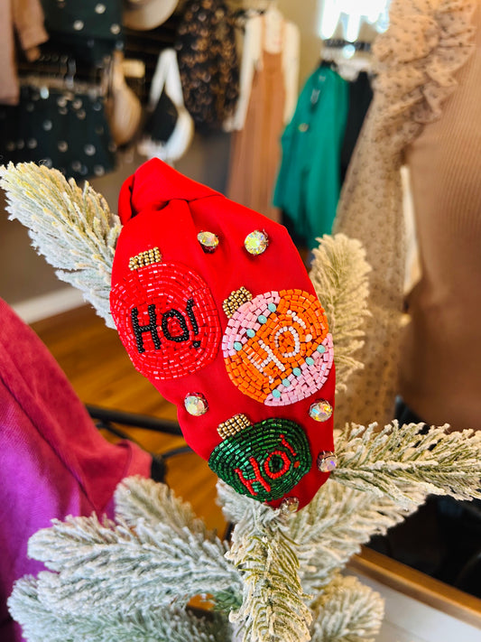 Red Ornament Headband