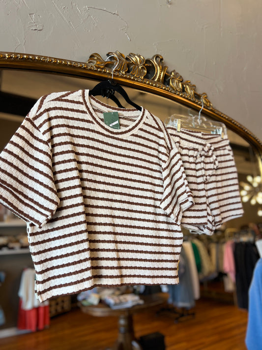 Striped Essential Short Set