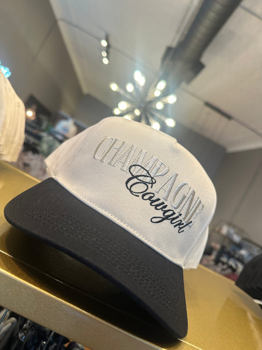 Champagne Cowgirl Embroidered Cap
