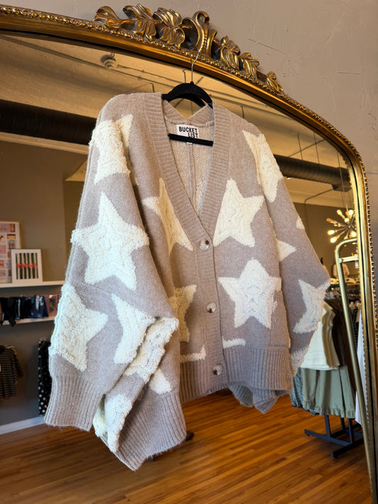 Oversized Star Cardi