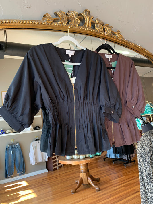 Zip Up Blouse