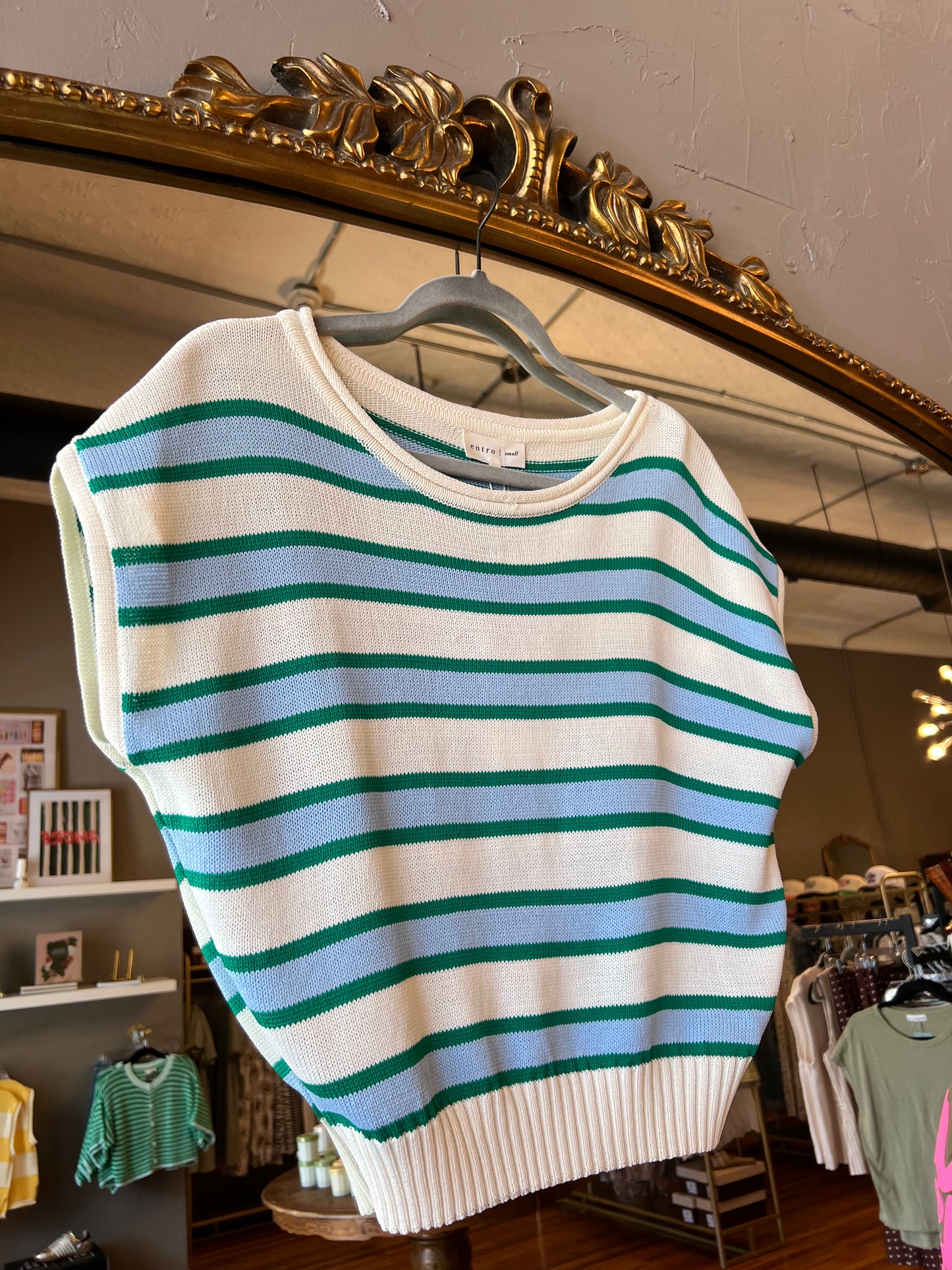Creamy Green Sweater Top