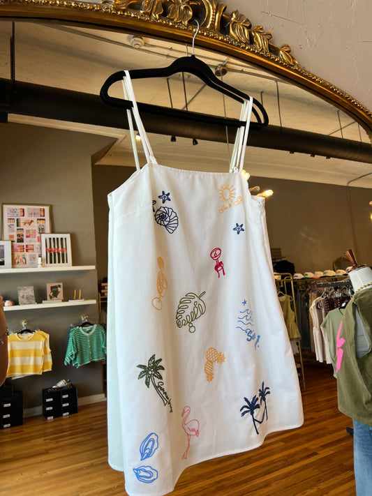 Embroidered Spaghetti Mini