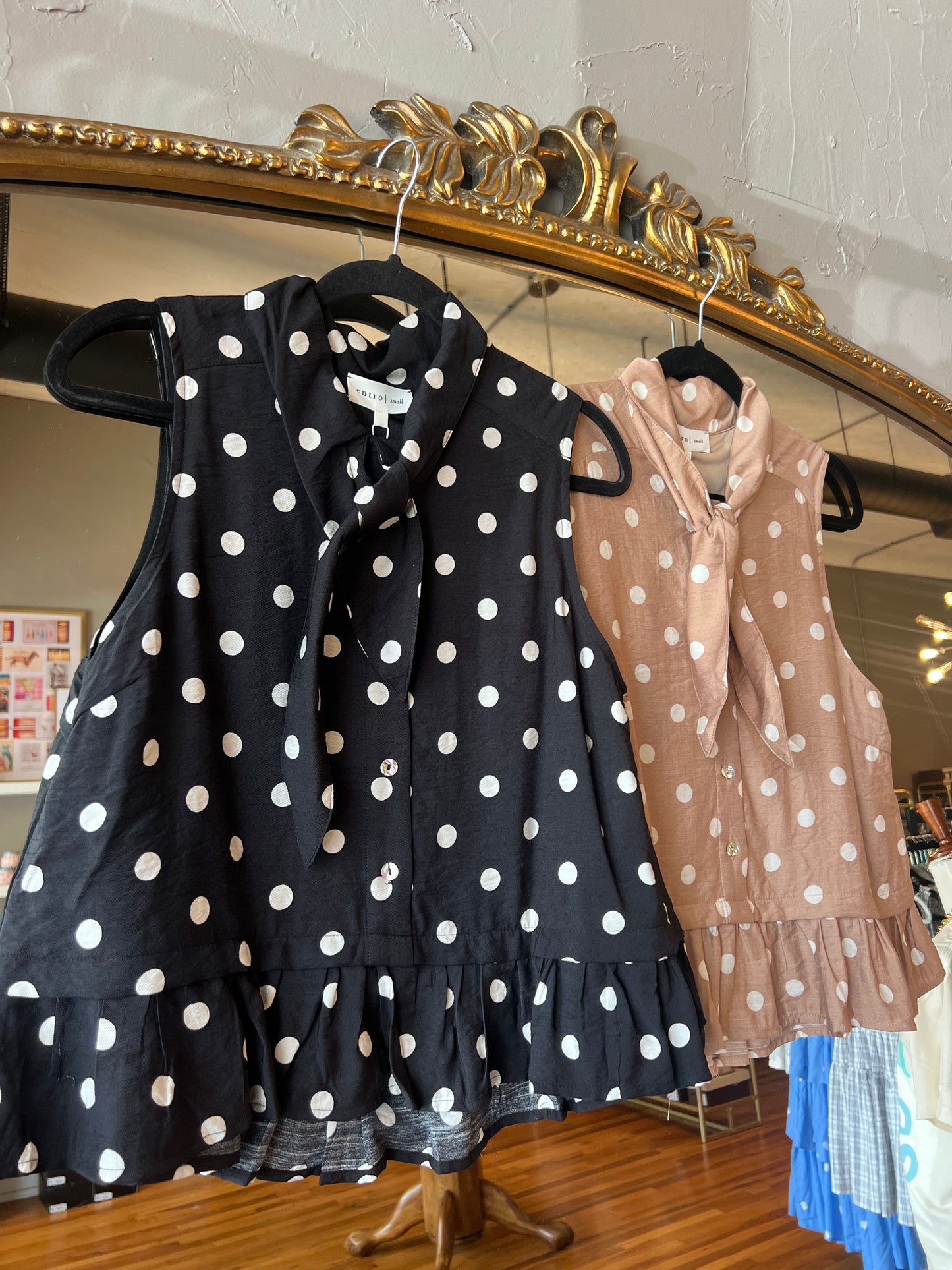 Dotted Tie Sleeveless
