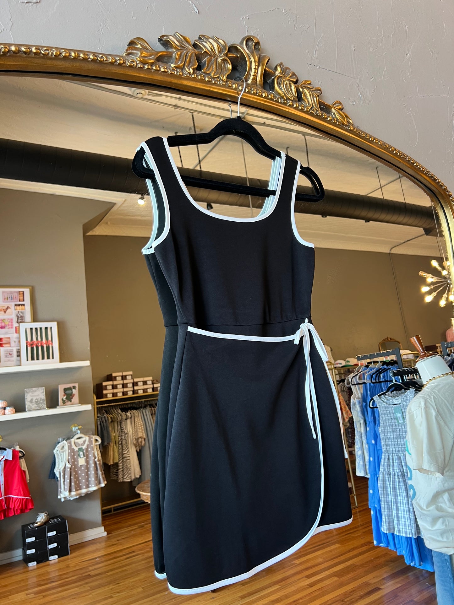 Black Scuba Romper Dress
