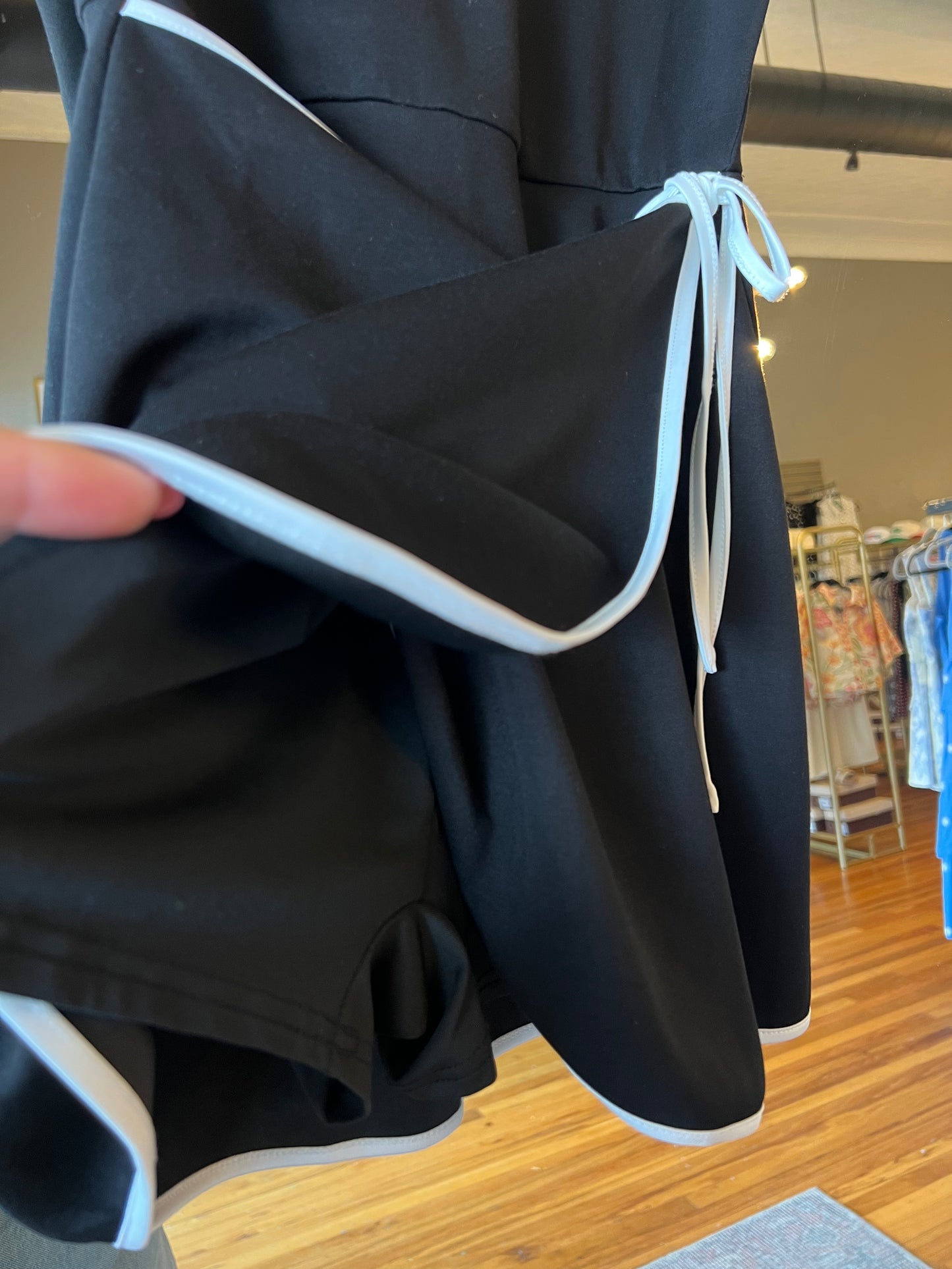 Black Scuba Romper Dress