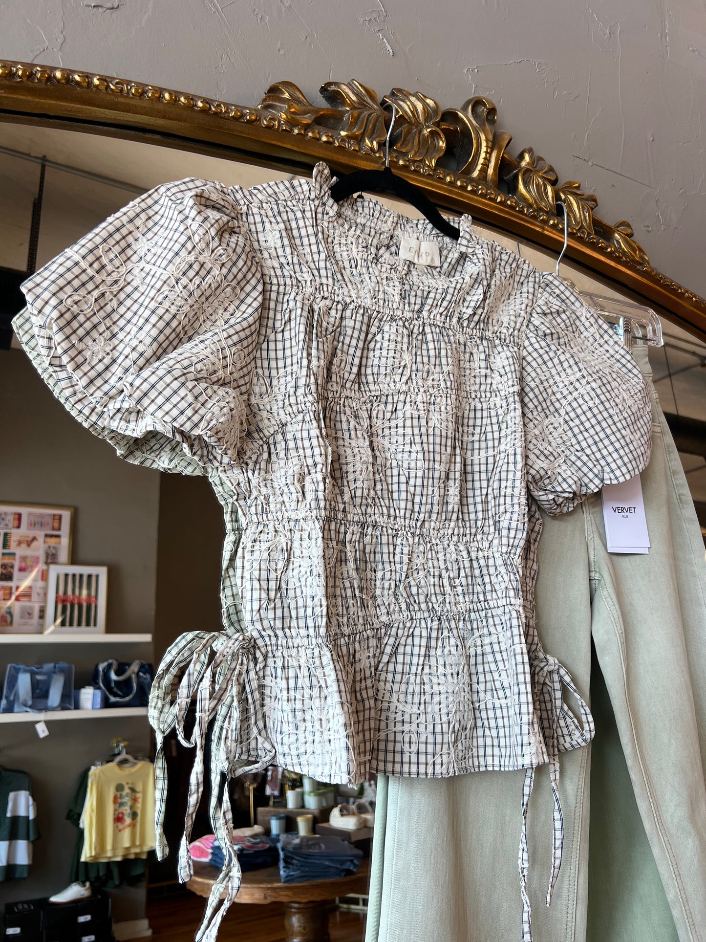 Flora Plaid Top