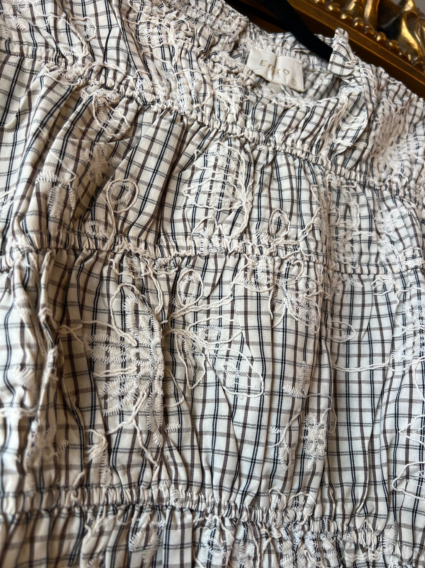 Flora Plaid Top