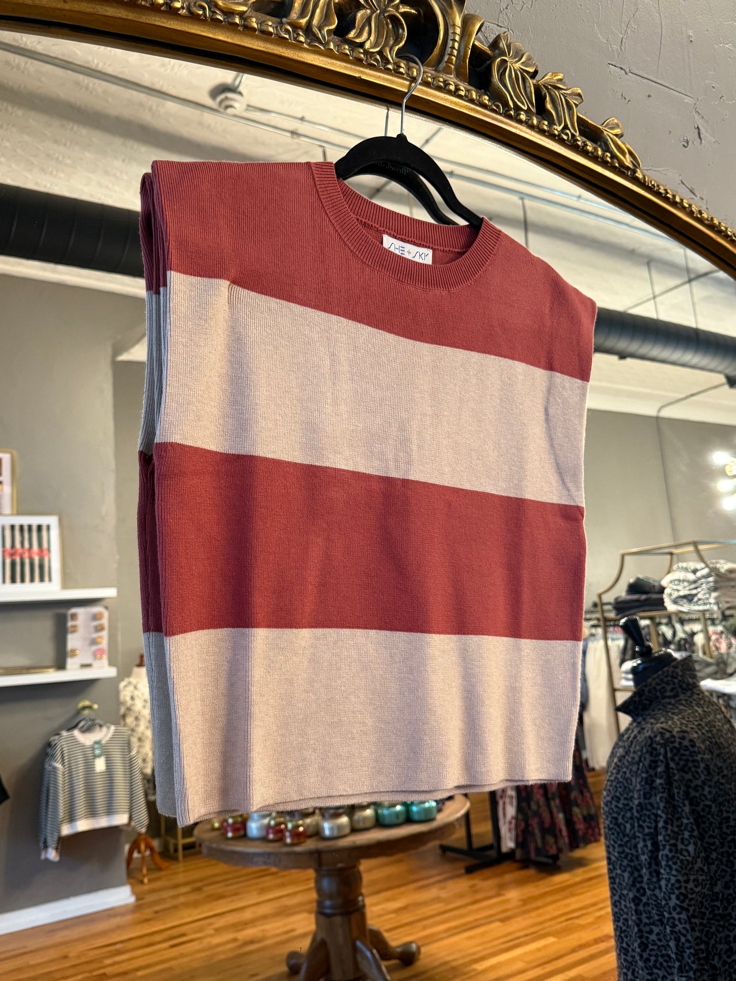 Dusty Striped Sweater