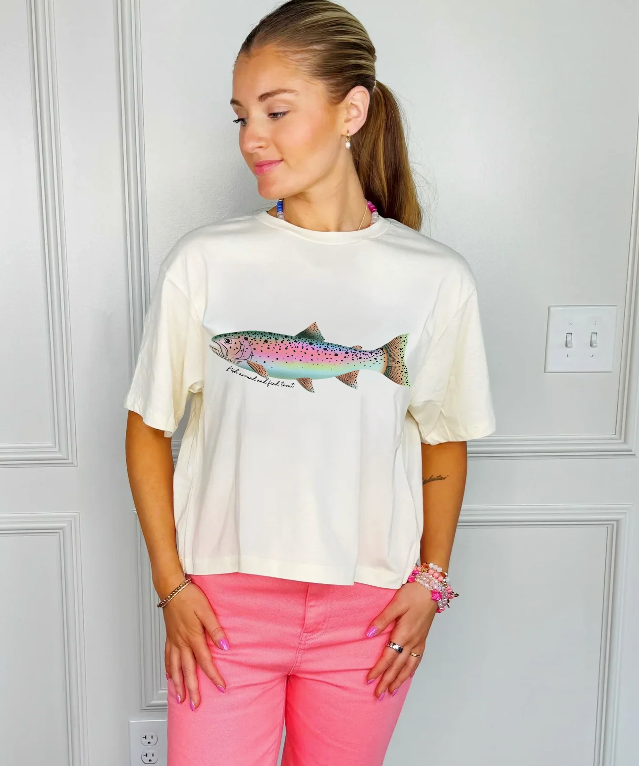 Rainbow Trout Crop Tee
