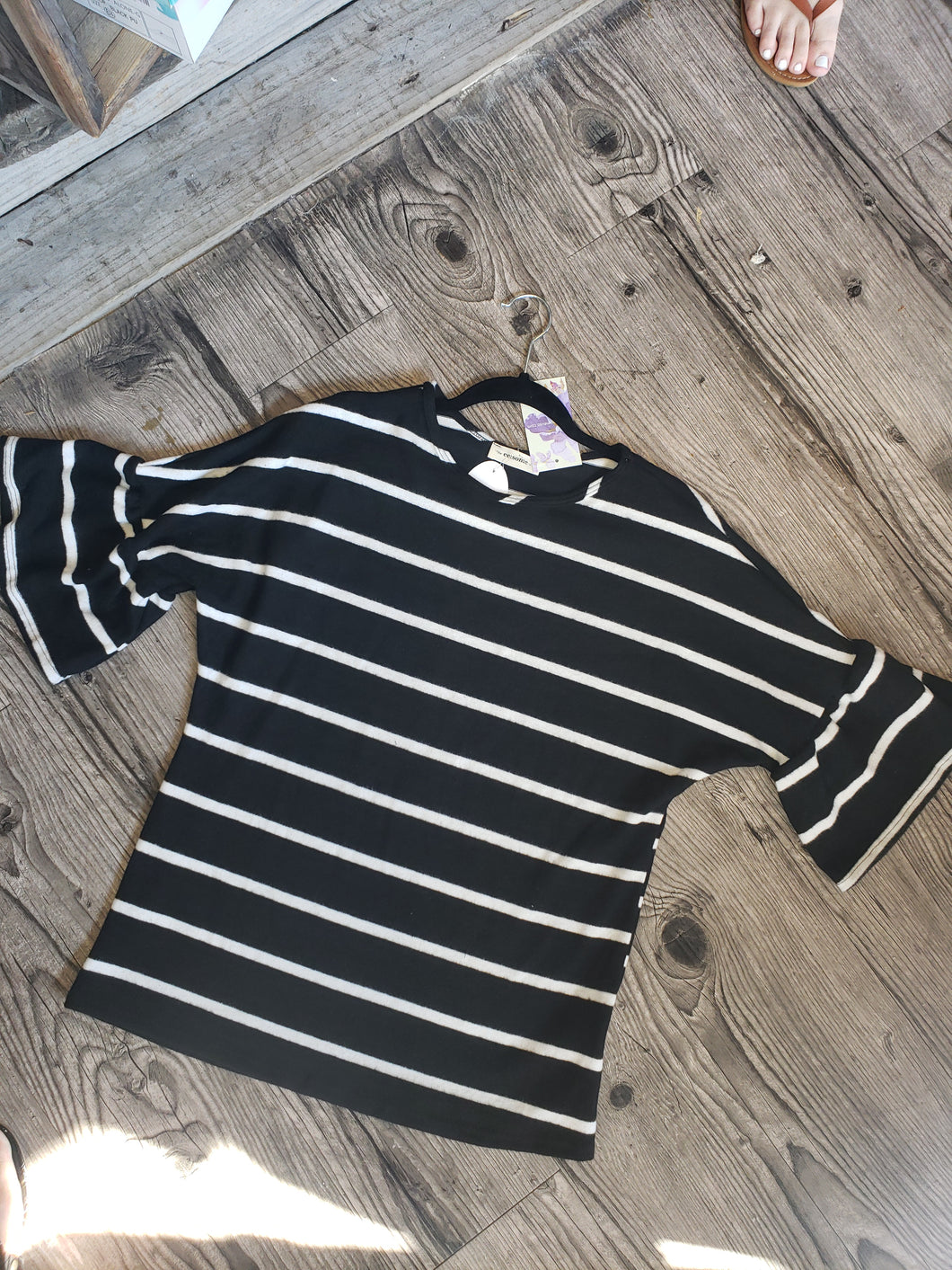 Isabella Bell Sleeve Striped Top