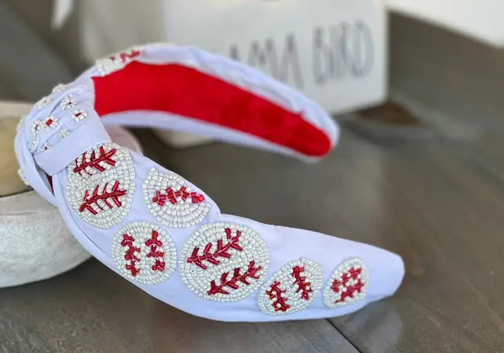 Baseball Top Knot Headband