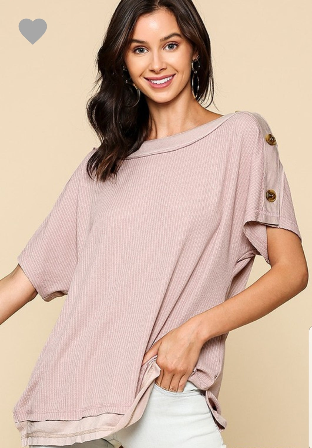 Grace Button Detail Top