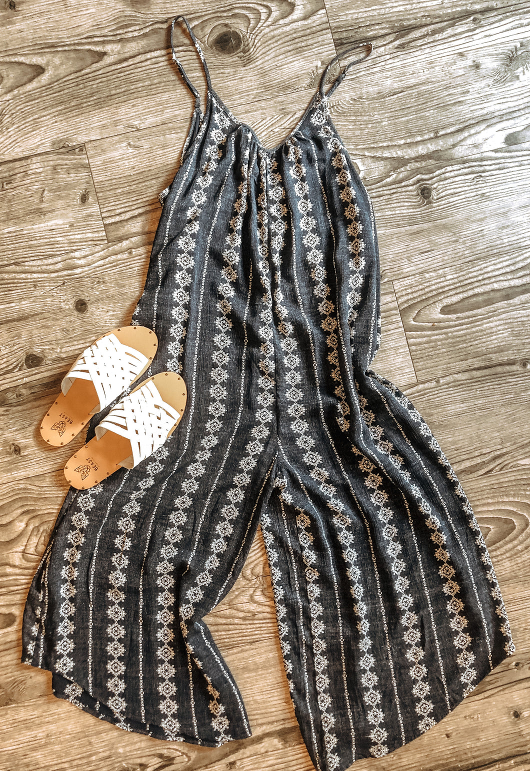 Navy wide leg jumper