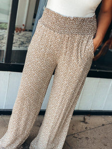Totally Taupe Floral Pants