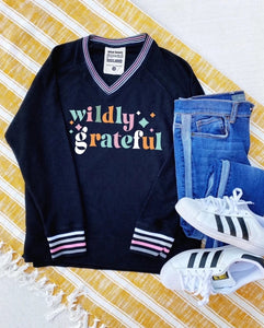 Wildly Grateful Chorded Sweatshirt