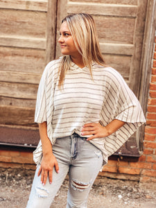 Striped Hoody Top