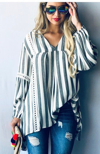 STRIPE LACE TRIM