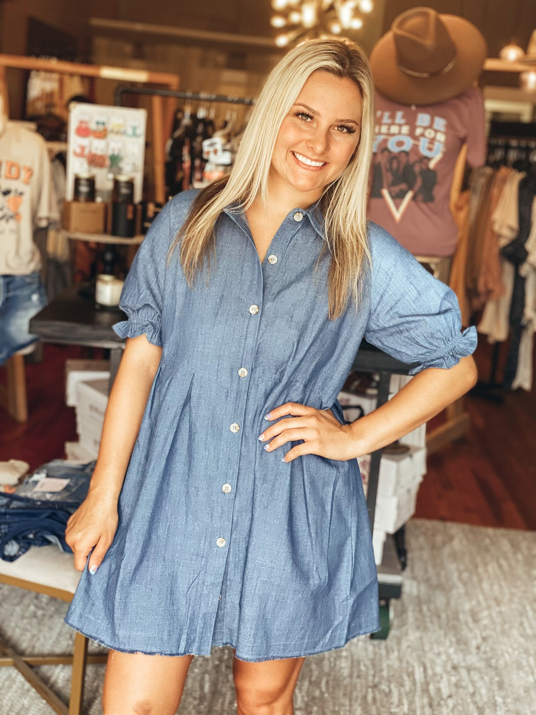 Indigo Nights Babydoll Dress