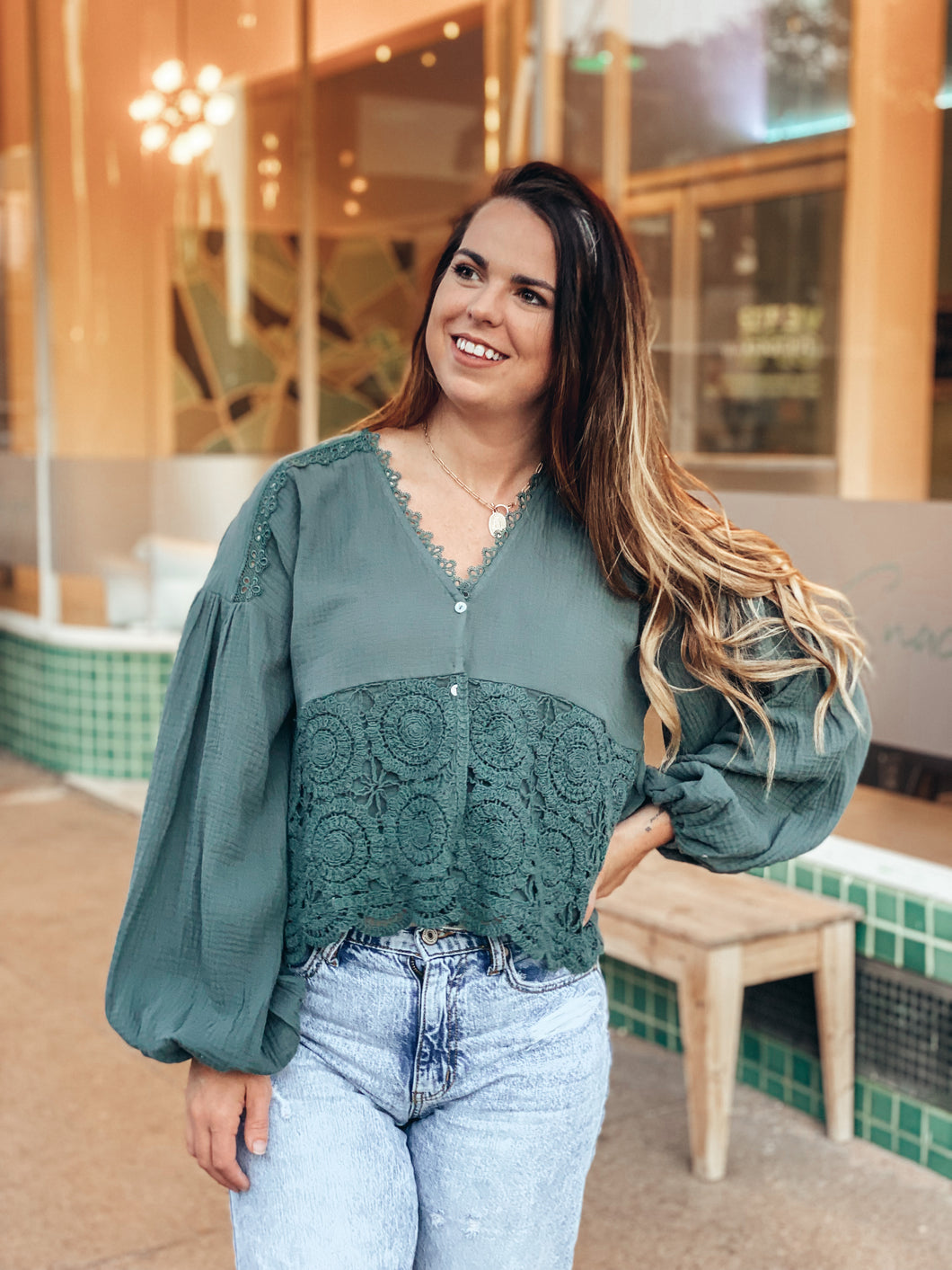 Hunter Floret Crochet Top