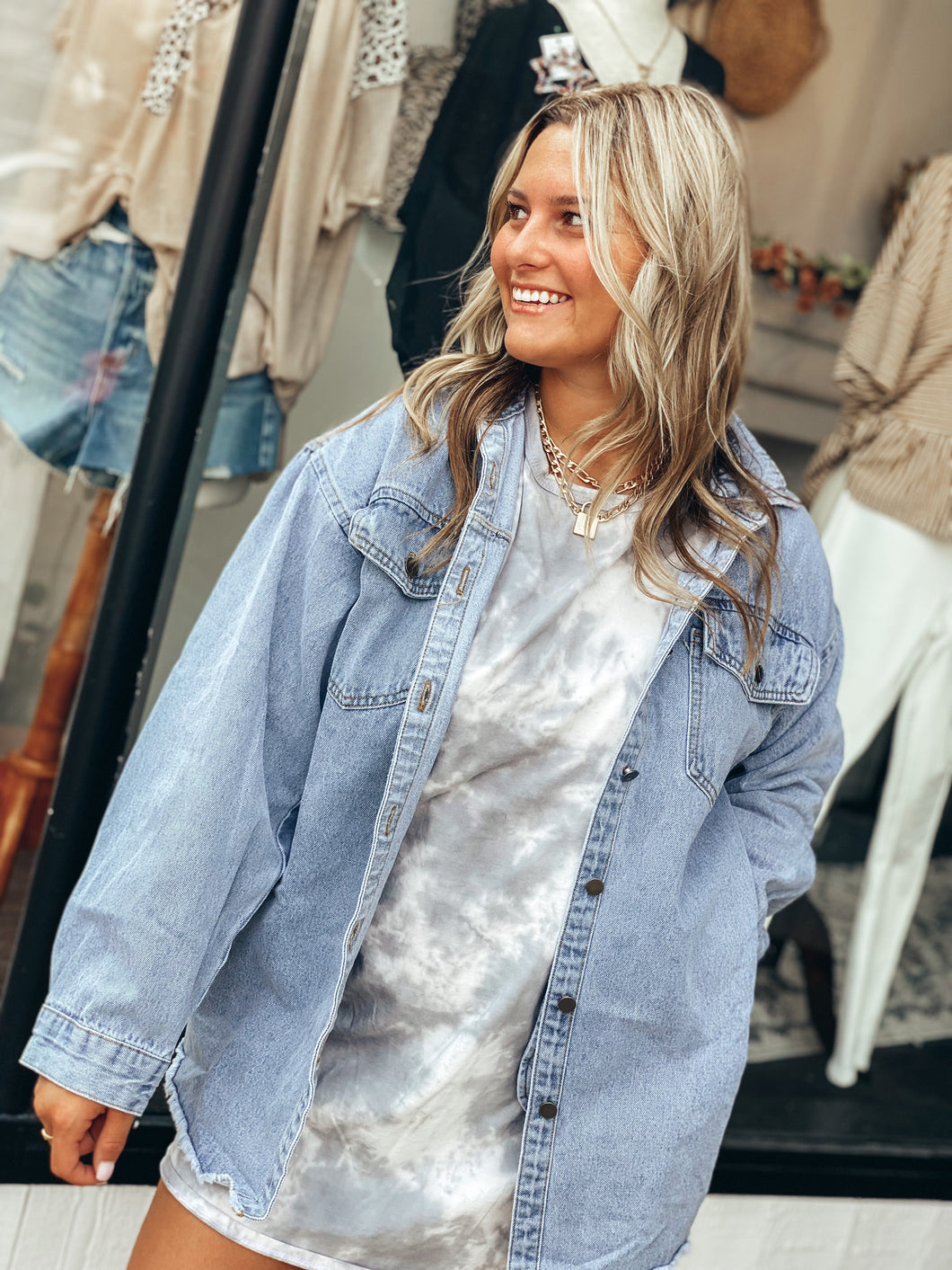 Denim Shacket (regular + CURVY)