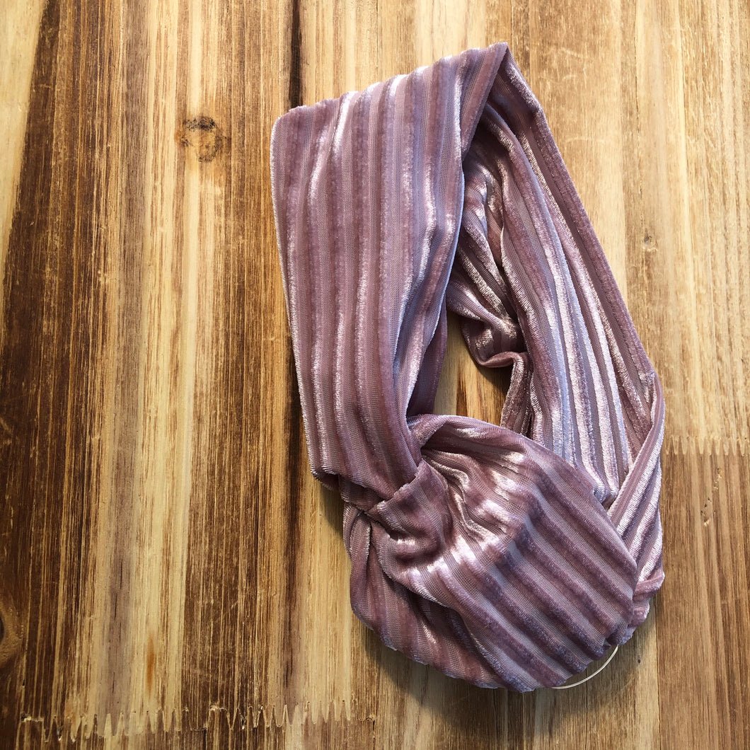 Pink velvet headband