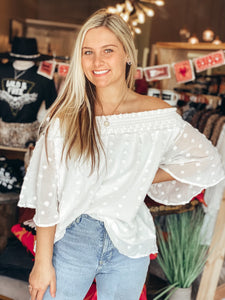 White Swiss Off Shoulder