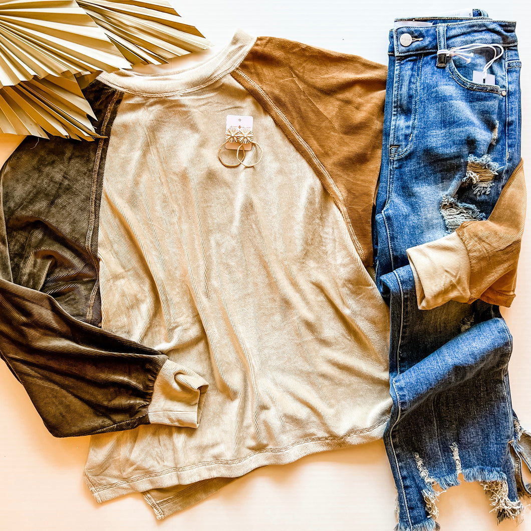 Cordy Color Block Top