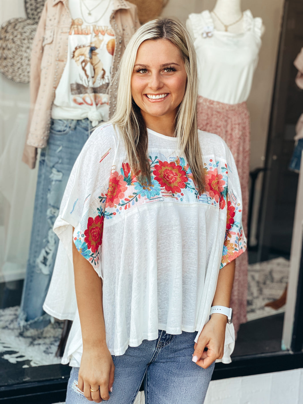 Flowy Embroidered Top