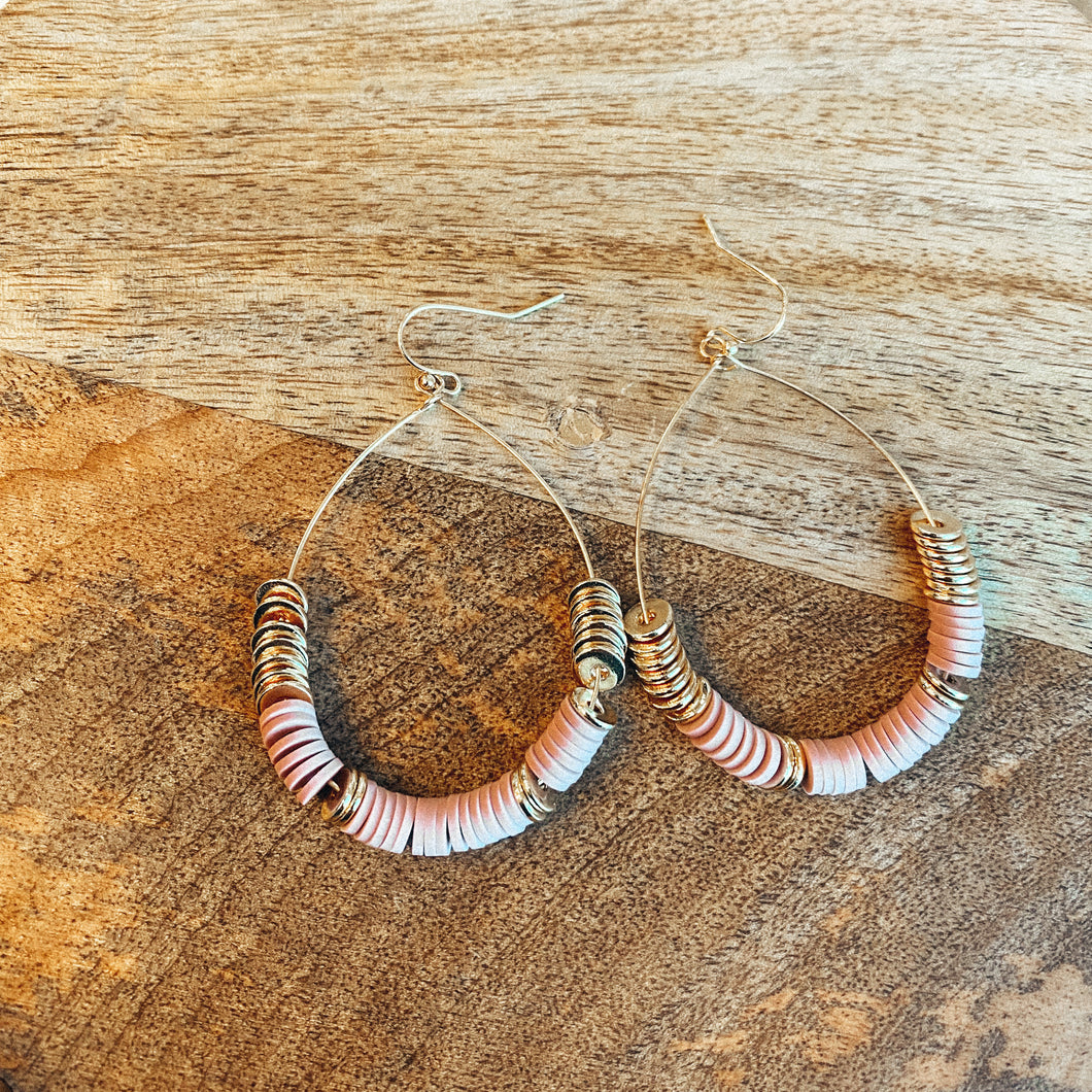 Mauve Beaded Teardrop